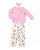 Girl's Soft Velvety Velour Fleece Pink Teddy Bear Pajama Set with Scrunchie