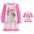 Disney Princesses Have Courage Silky Pink Nightgown With Doll Gown, Size 6 | Little Dreamers Pajamas
