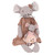 Levlovs Mom and Baby Mouse Plush Dolls in Linen and Eyelet Dresses
