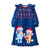 Bluey and Bingo Toddler Girl's Holiday Christmas Navy Blue Nightgown, Gown | Little Dreamers Pajamas