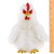 Henny the Hen Soft Plush White Chicken, 9" Farm Animal, Bearington Collection