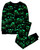 Boy's Train and Christmas Print Glow-in-the-Dark Holiday Cotton Pajama Set