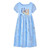 Bluey and Bingo Toddler Girl's Character Blue Satinet, Tulle Nightgown, Size 3T