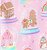 Girl's Christmas Holiday Gingerbread Snow Globes Pink Cotton Pajama Set