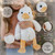 World's Softest Large Lushees Doodle Duck 16" Off White Plushie Stuffed Animal