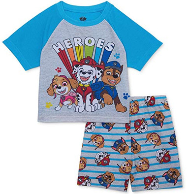 Paw Patrol Toddler Boy's 4-Piece Pup Crew Cotton Pajama Set, Size