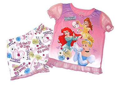 Disney Princess Her Royal Sweetness Pajama Shorts Set, Size 7/8