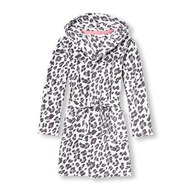 grey leopard print dressing gown Grey Animal Print Dressing Gown – PEP Online main image 1