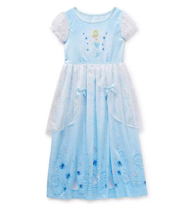 Cinderella Princess Girl's Fancy Costume Silky Tulle Nightgown - Little ...