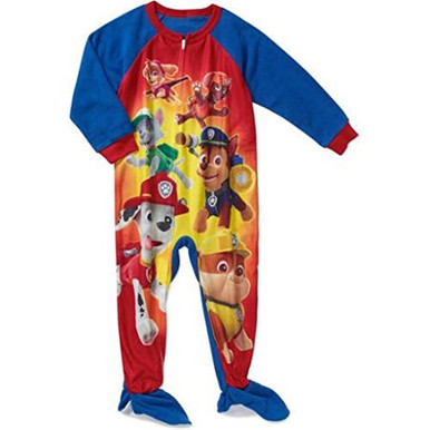 Paw Patrol Boy's Marshall, Chase, Everest Fleece Footed Pajama Sleeper