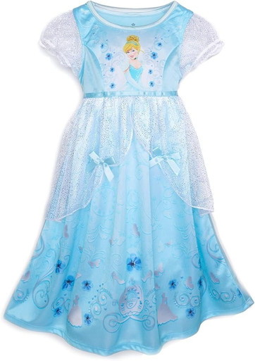 Cinderella Princess Toddler Girl's Fancy Costume Silky Tulle Nightgown -  Little Dreamers Pajamas