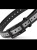 Dog Collar, 3/4" x 16" Reflective with O-Ring, Black Hardware
