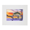 Bass Splash – Fishing Matted Art Print