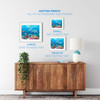 Fins and Friends – Coastal Dolphin Matted Art Print