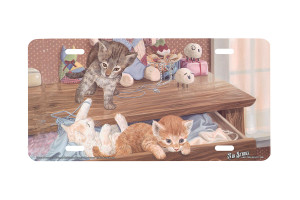 "Chest Of Paws" - Decorative License Plate