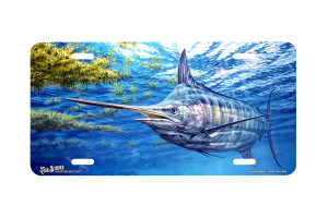 "Prowling Marlin" - Decorative License Plate