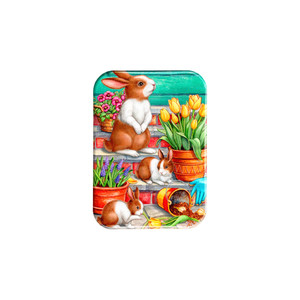 "Spring Rabbit" - 2.5" X 3.5" Rectangle Fridge Magnets
