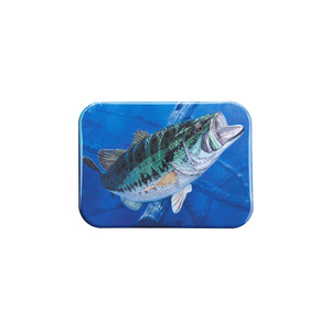 "Bass And Worm" - 2.5" X 3.5" Rectangle Fridge Magnets