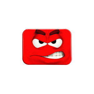 "Red Smirk" - 2.5" X 3.5" Rectangle Fridge Magnets