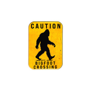 Caution Bigfoot Crossing Magnet – Funny Warning Sign – 2.5" x 3.5"