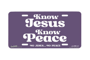 "Know Jesus" - Decorative License Plate