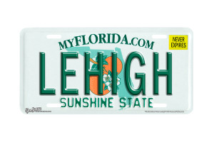"Florida State Lehigh" - Decorative License Plate