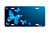 "Blue Color Splash Butterflies" - Decorative License Plate