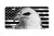 "Bald Eagle on Black Flag" - Decorative License Plate