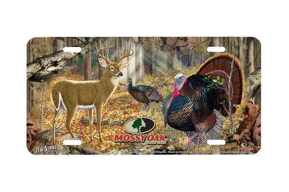 "Break Up Infinity Ringer and Deer and Turkey II" - Decorative License Plate