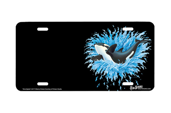 "Orca Splash" - Decorative License Plate