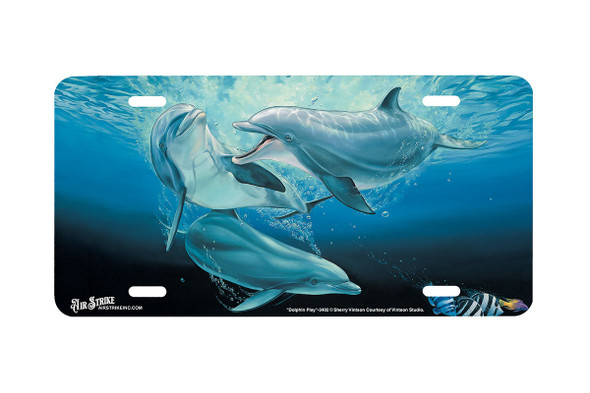 "Dolphin Play" - Decorative License Plate