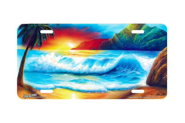 "Hawaii Sunset" - Decorative License Plate