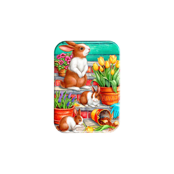 "Spring Rabbit" - 2.5" X 3.5" Rectangle Fridge Magnets