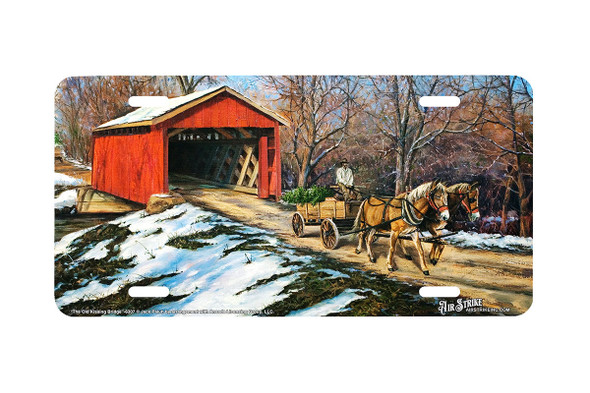 "The Old Kissing Bridge" - Decorative License Plate