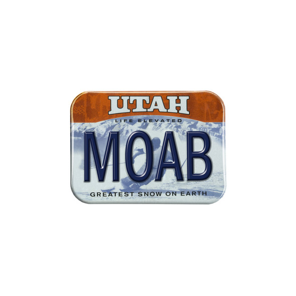 Moab Utah Snow License Plate Magnet – 2.5" x 3.5" Rectangle Fridge Magnet