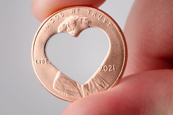 Shiny Heart Pennies from Heaven – Perfectly Cut Heart Pennies