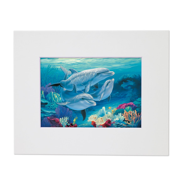 For Dolphin Lovers – Matted Art Print