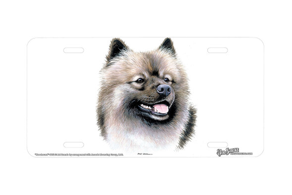 "Keeshond" - Decorative License Plate