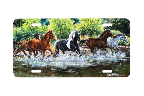 "Creek Crossing" - Decorative License Plate