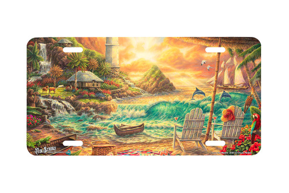 "Love The Beach" - Decorative License Plate