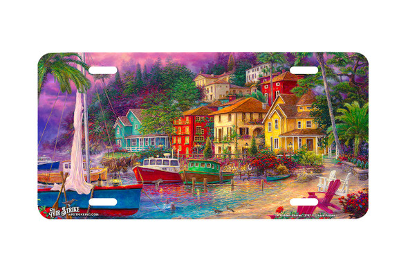 "On Golden Shores" - Decorative License Plate