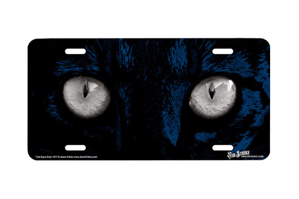 "Cat Eyes Gray" - Decorative License Plate