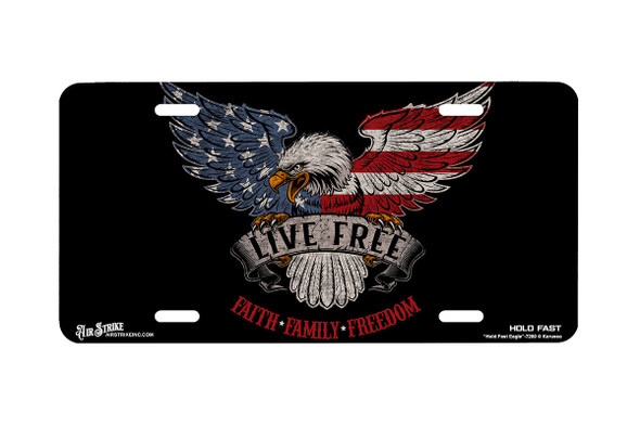 "Hold Fast Eagle" - Decorative License Plate