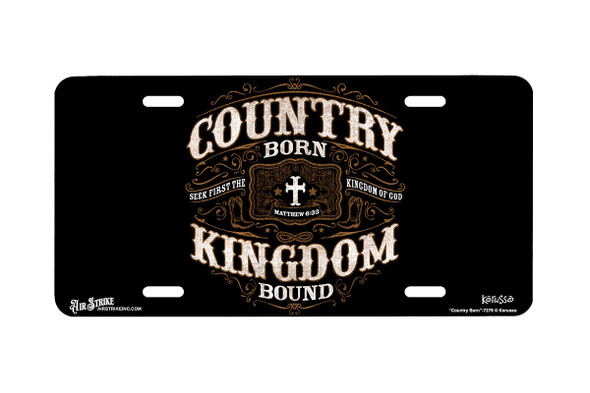 "Country Born" - Decorative License Plate