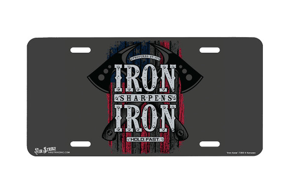 "Iron Axes" - Decorative License Plate