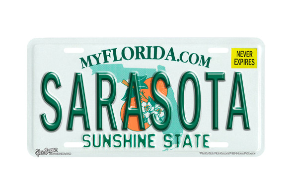 "Florida State Sarasota" - Decorative License Plate