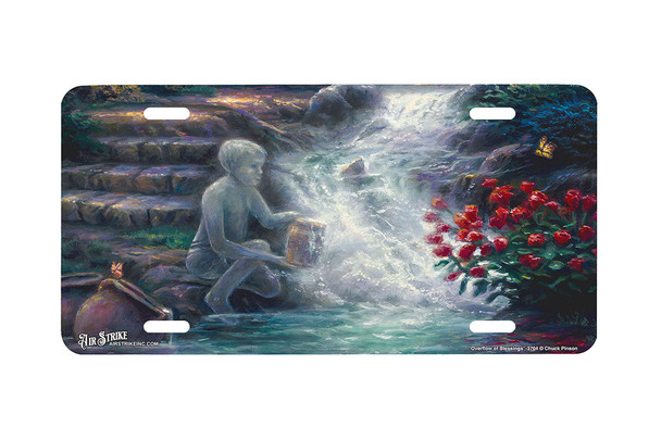 "Overflow Of Blessings" - Decorative License Plate