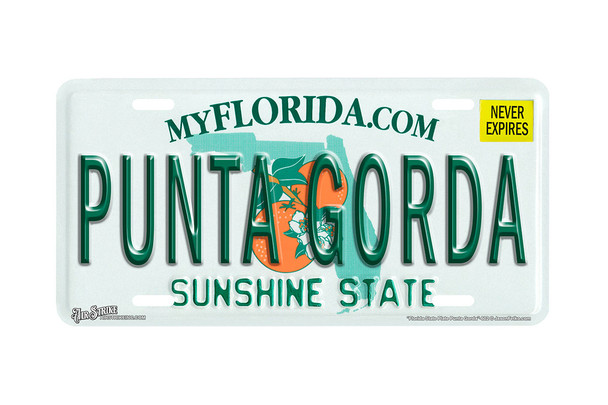 "Florida State Punta Gorda" - Decorative License Plate