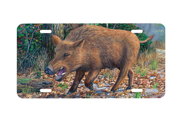 "Boar" - Decorative License Plate