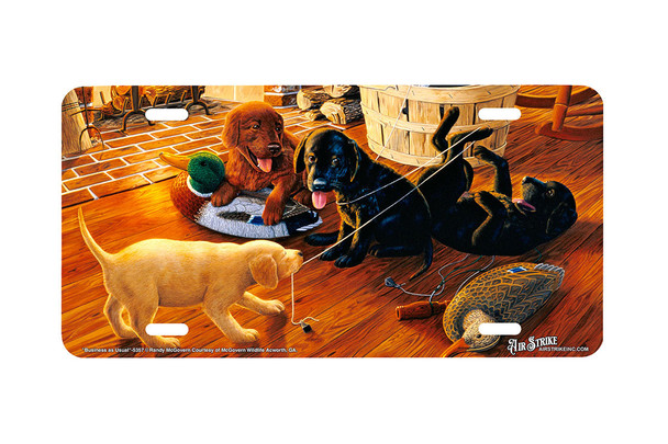 "Business As Usual" - Decorative License Plate